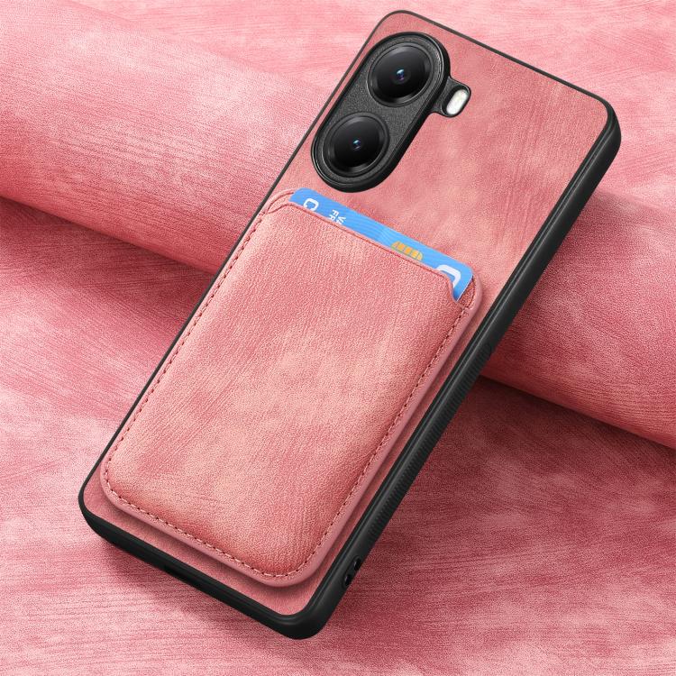 For Redmi Turbo 4 Retro Leather Card Bag Magnetic Phone Case