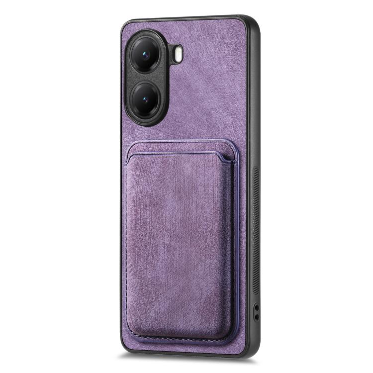 For Redmi Turbo 4 Retro Leather Card Bag Magnetic Phone Case