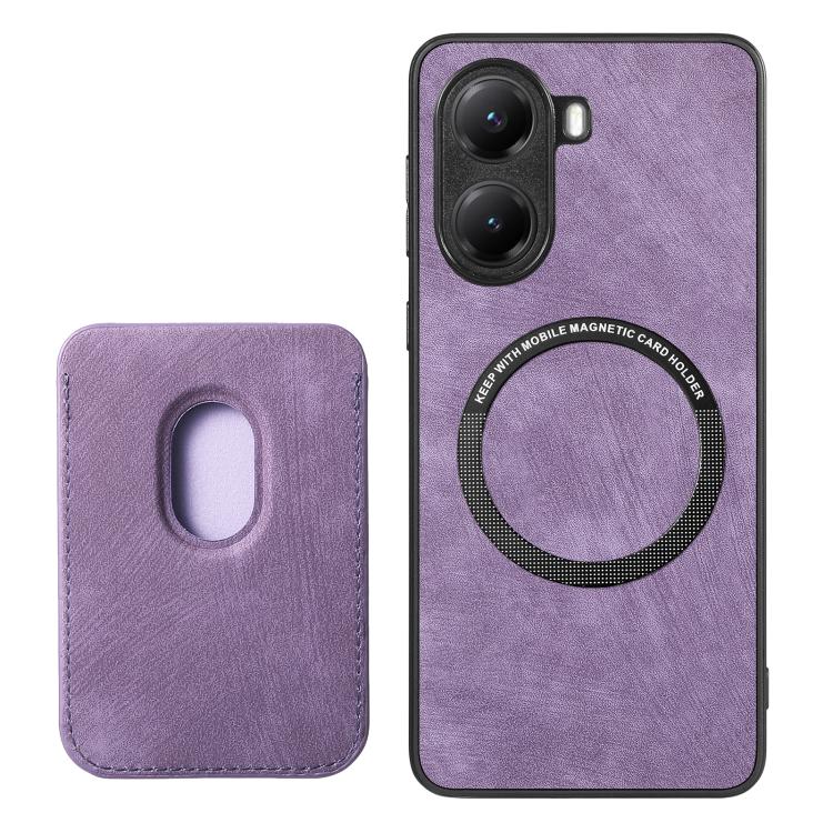 For Redmi Turbo 4 Retro Leather Card Bag Magnetic Phone Case