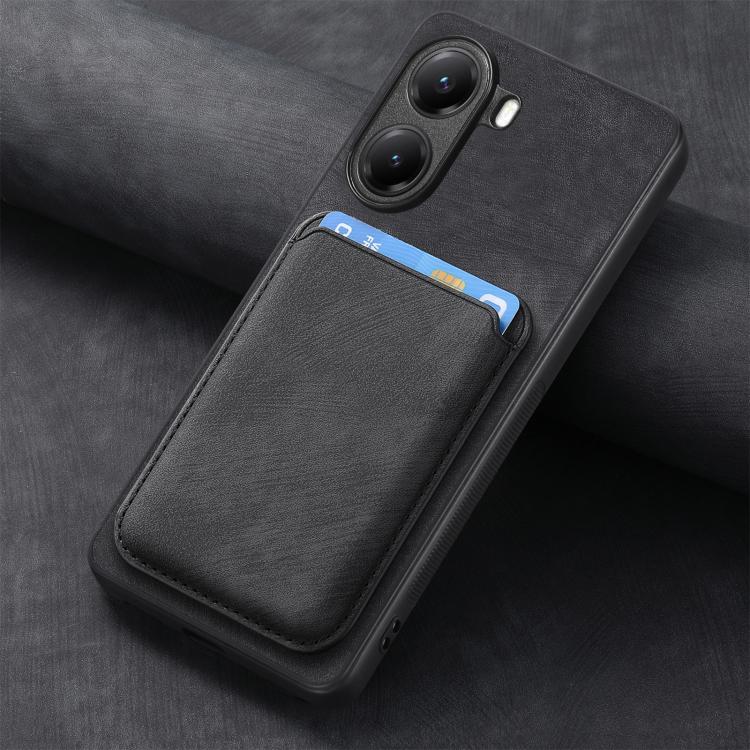 For Redmi Turbo 4 Retro Leather Card Bag Magnetic Phone Case