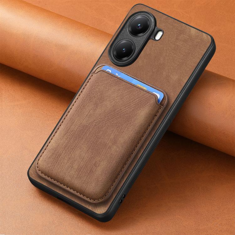 For Xiaomi Poco X7 Pro Retro Leather Card Bag Magnetic Phone Case