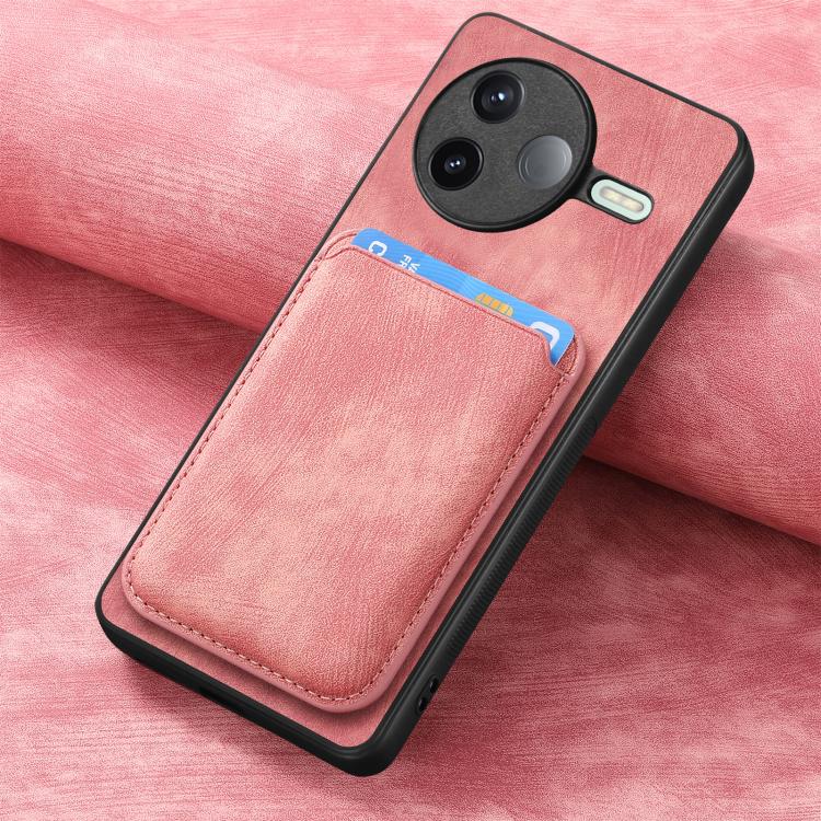 For Redmi K80 / Poco F7 Pro Retro Leather Card Bag Magnetic Phone Case