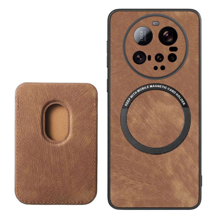 For Xiaomi 15 Ultra Retro Leather Card Bag Magnetic Phone Case
