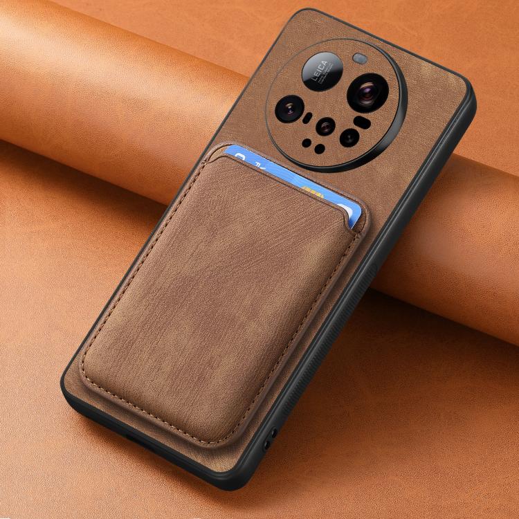For Xiaomi 15 Ultra Retro Leather Card Bag Magnetic Phone Case