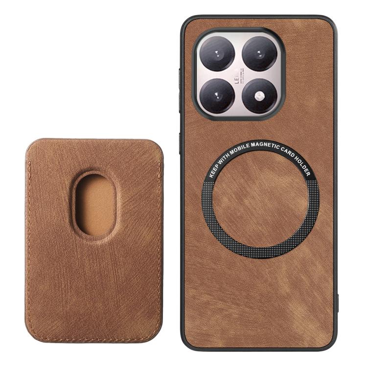 For Xiaomi 15T Retro Leather Card Bag Magnetic Phone Case