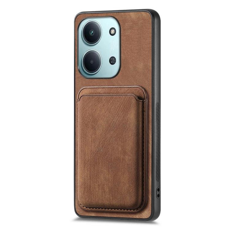 For Redmi 15C 5G / 4G Global 171mm Retro Leather Card Bag Magnetic Phone Case