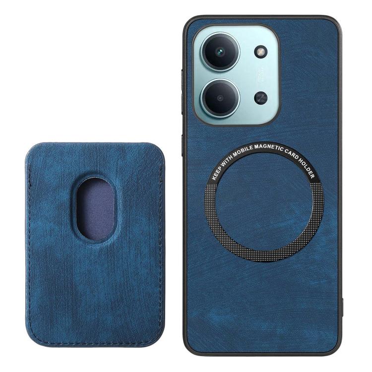 For Redmi 15C 5G / 4G Global 171mm Retro Leather Card Bag Magnetic Phone Case