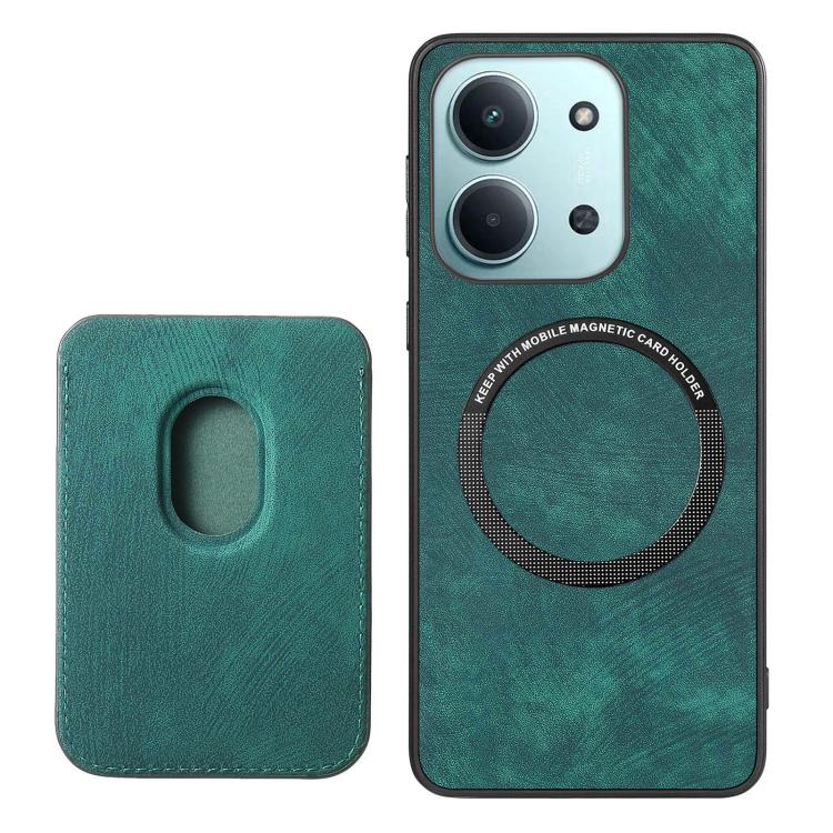 For Redmi 15C 5G / 4G Global 171mm Retro Leather Card Bag Magnetic Phone Case