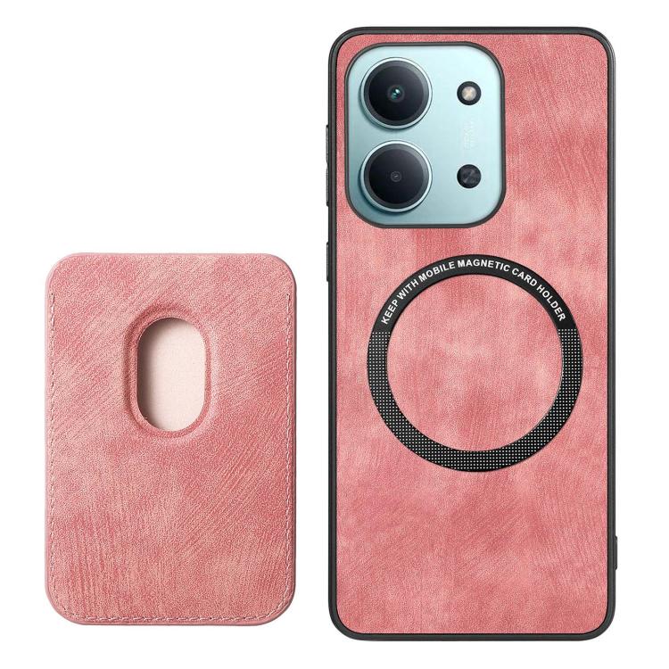 For Redmi 15C 5G / 4G Global 171mm Retro Leather Card Bag Magnetic Phone Case