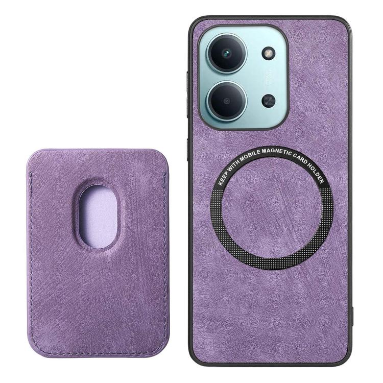 For Redmi 15C 5G / 4G Global 171mm Retro Leather Card Bag Magnetic Phone Case
