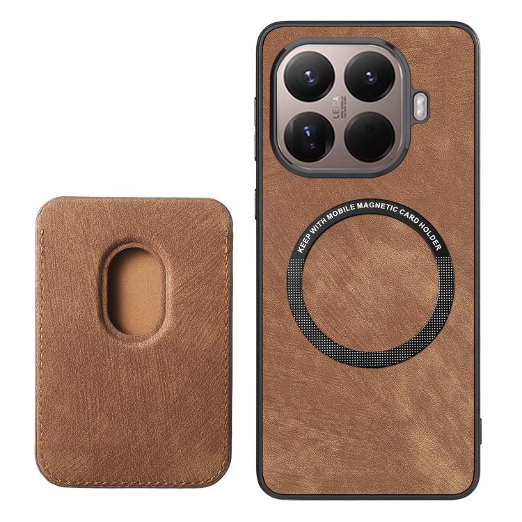 For Xiaomi 15T Pro Retro Leather Card Bag Magnetic Phone Case