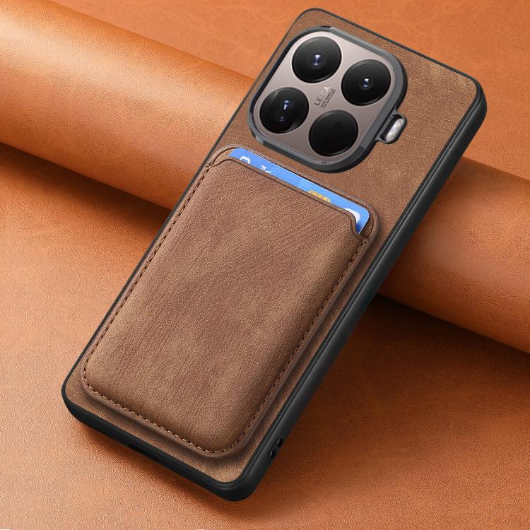 For Xiaomi 15T Pro Retro Leather Card Bag Magnetic Phone Case