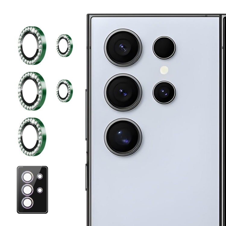 For Samsung Galaxy S23 Ultra 5G ENKAY AR Anti-reflection Individual Diamond Ring Camera Lens Glass Full Film