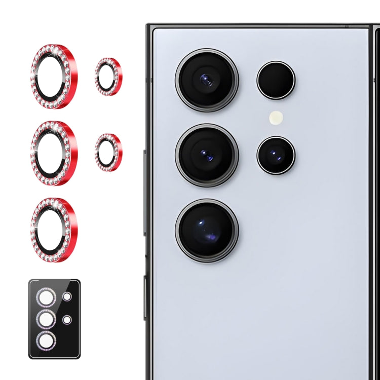 For Samsung Galaxy S23 Ultra 5G ENKAY AR Anti-reflection Individual Diamond Ring Camera Lens Glass Full Film