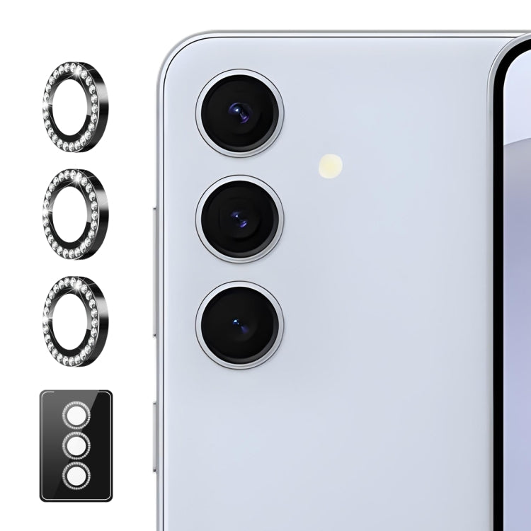 For Samsung Galaxy A14 / A24 / A34 ENKAY AR Anti-reflection Individual Diamond Ring Camera Lens Glass Full Film