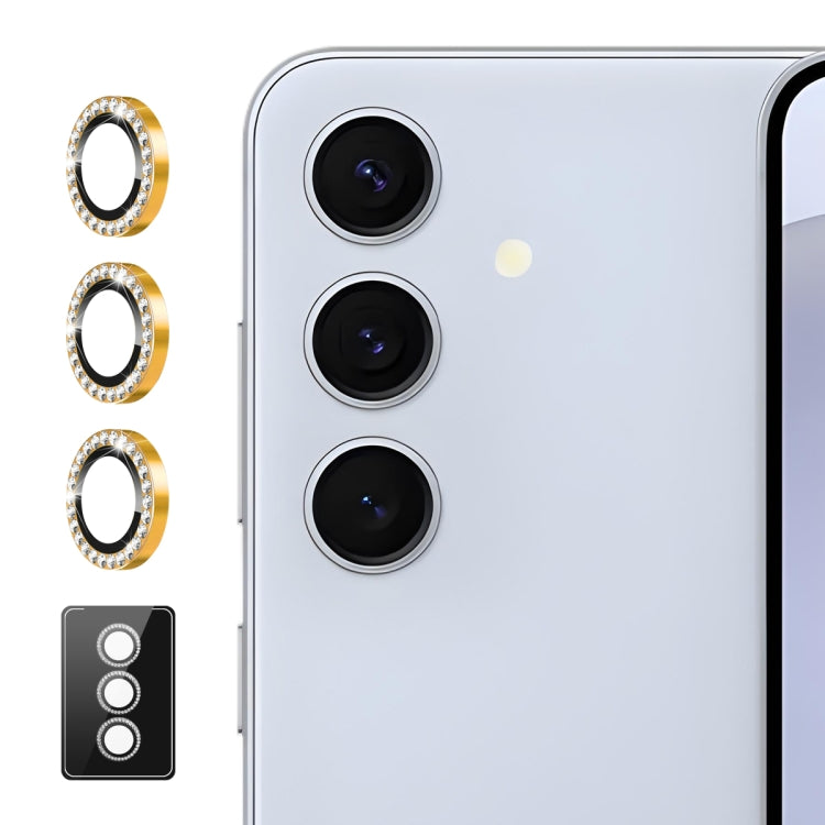 For Samsung Galaxy A14 / A24 / A34 ENKAY AR Anti-reflection Individual Diamond Ring Camera Lens Glass Full Film