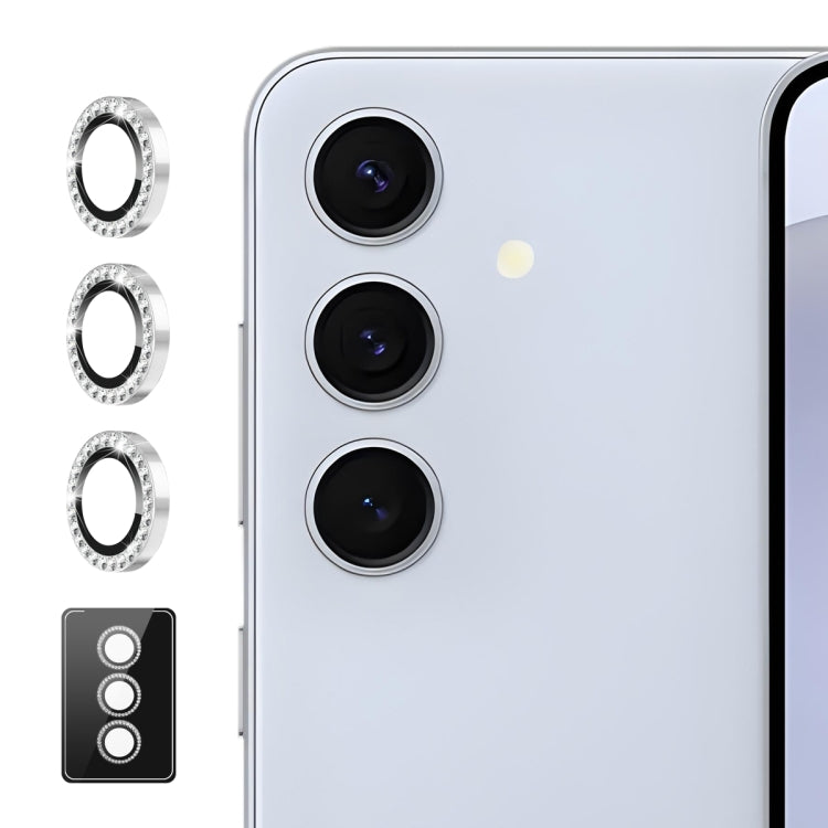 For Samsung Galaxy A14 / A24 / A34 ENKAY AR Anti-reflection Individual Diamond Ring Camera Lens Glass Full Film