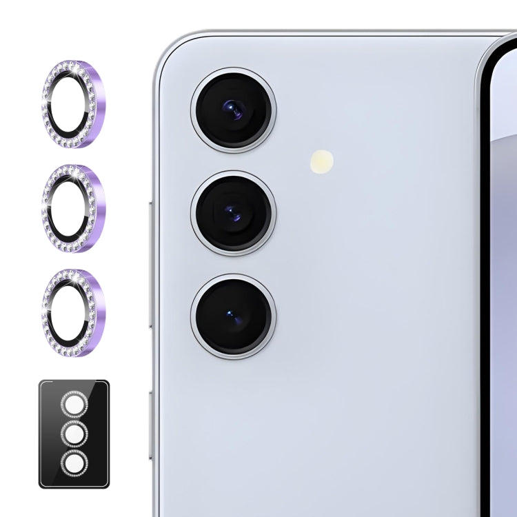 For Samsung Galaxy A15 ENKAY AR Anti-reflection Individual Diamond Ring Camera Lens Glass Full Film