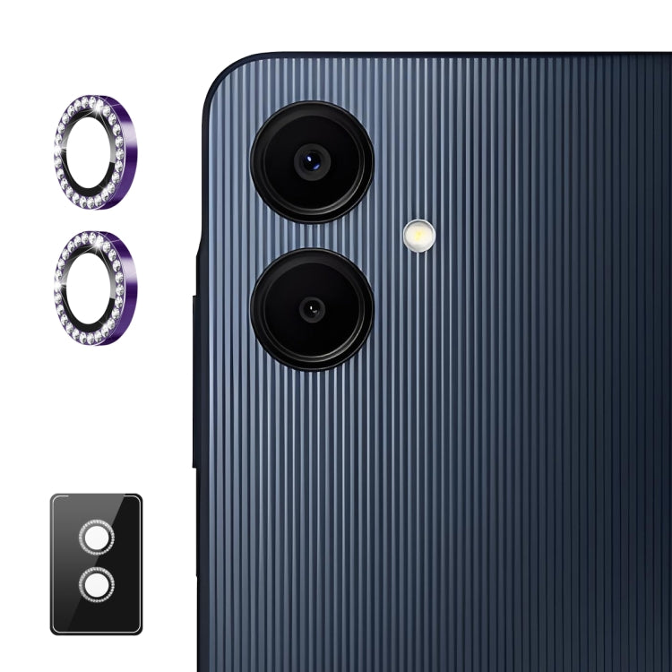 For Samsung Galaxy A06 4G ENKAY AR Anti-reflection Individual Diamond Ring Camera Lens Glass Full Film
