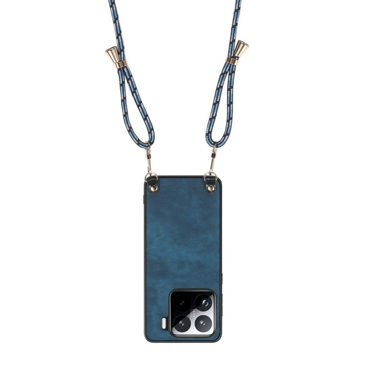 For Xiaomi 15 Pro Vintage Leather PC Back Cover Phone Case with Crossbody Strap