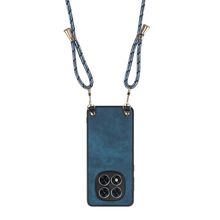 For Xiaomi Redmi Note 14 Pro+ 5G Vintage Leather PC Back Cover Phone Case with Crossbody Strap