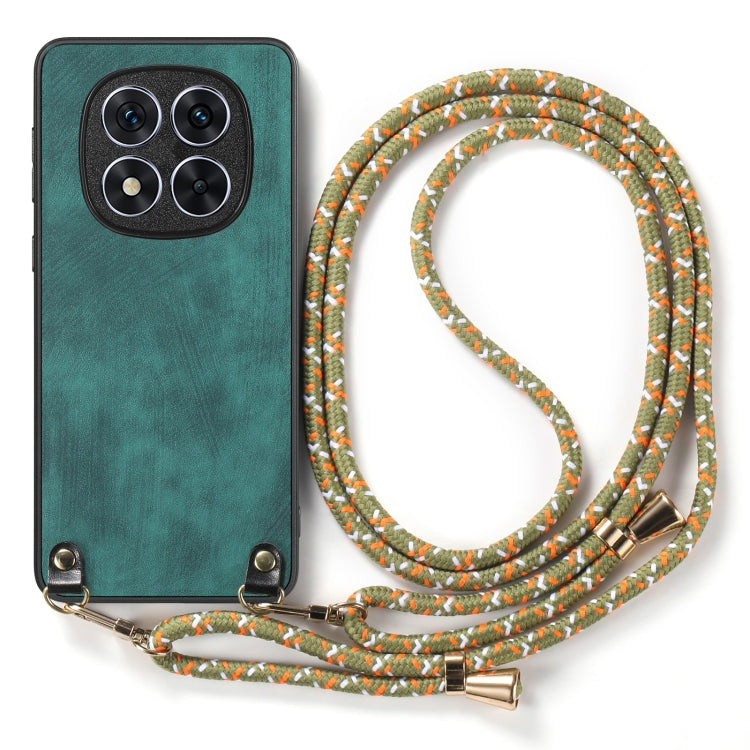 For Xiaomi Redmi Note 14 Pro+ 5G Vintage Leather PC Back Cover Phone Case with Crossbody Strap