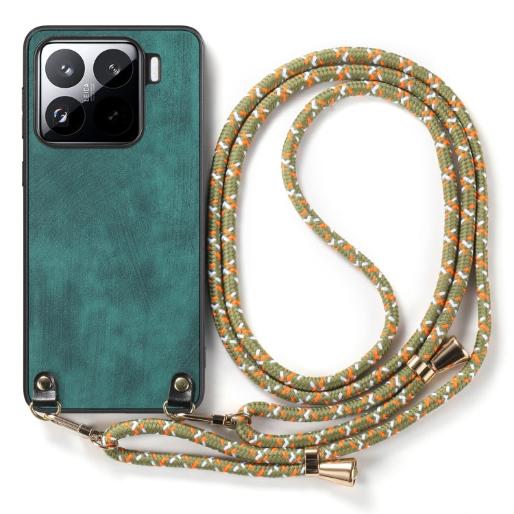 For Xiaomi Redmi Note 12S Vintage Leather PC Back Cover Phone Case with Crossbody Strap