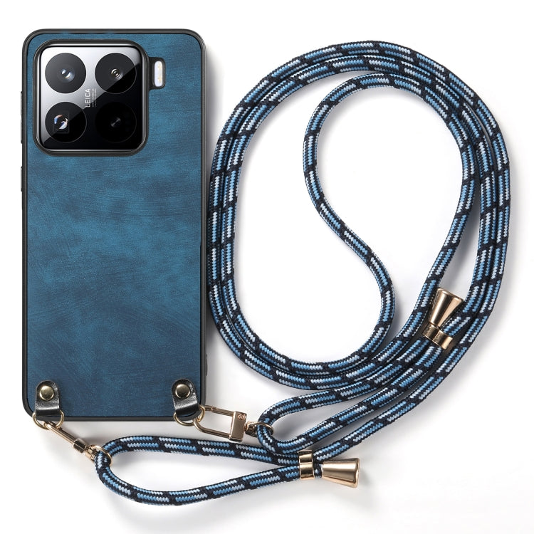 For Xiaomi 12 Vintage Leather PC Back Cover Phone Case with Crossbody Strap