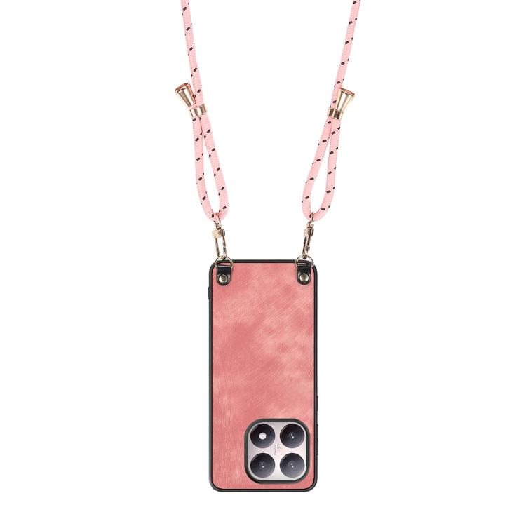For Xiaomi 15T Vintage Leather PC Back Cover Phone Case with Crossbody Strap
