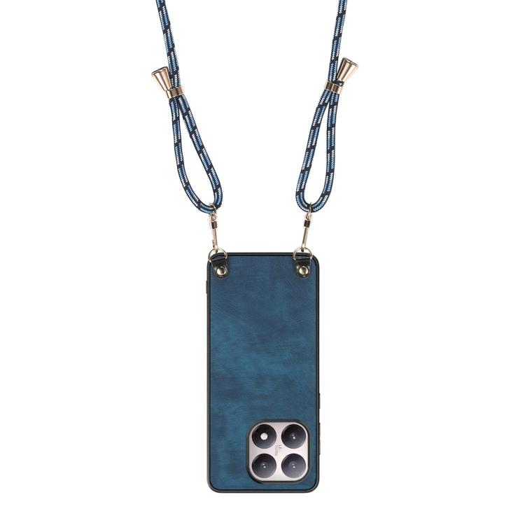 For Xiaomi 15T Vintage Leather PC Back Cover Phone Case with Crossbody Strap