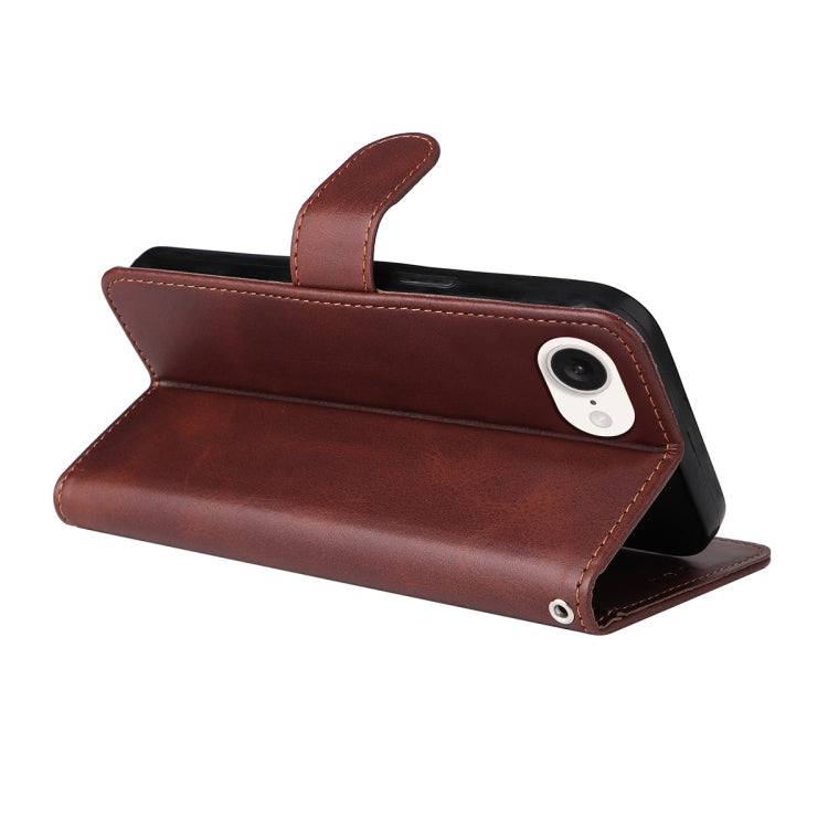 For iPhone 17e / 16e ENKAY Card Wallet Calf Texture Leather Phone Case with Screen Film