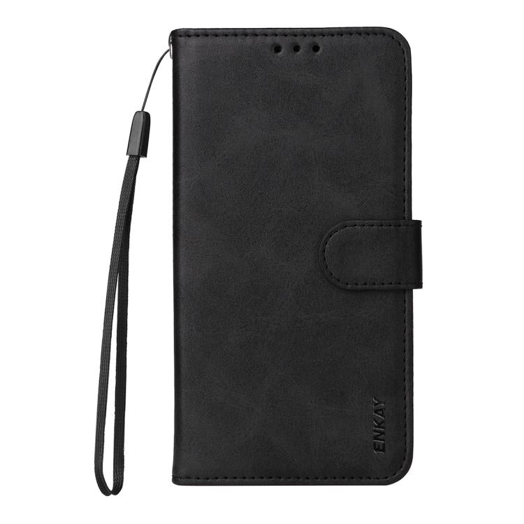 For Redmi K80 Pro ENKAY Card Wallet Calf Texture Leather Phone Case with Screen Film
