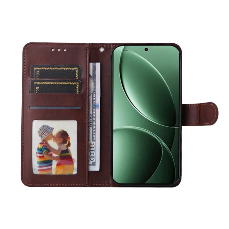 For Redmi K80 ENKAY Card Wallet Calf Texture Leather Phone Case with Screen Film