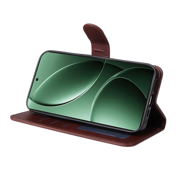 For Redmi K80 ENKAY Card Wallet Calf Texture Leather Phone Case with Screen Film