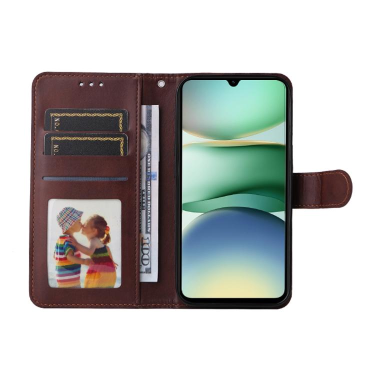 For Redmi A5 173mm ENKAY Card Wallet Calf Texture Leather Phone Case with Screen Film