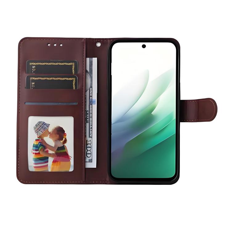 For Redmi 15 5G / 4G EU 171mm ENKAY Card Wallet Calf Texture Leather Phone Case with Screen Film