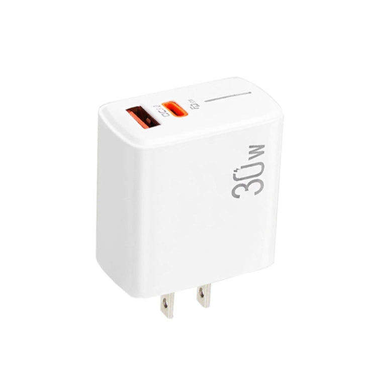 PD31 5V-20V 30W USB-C / Type-C + USB-A Multi Protocol Compatible Charger, US Plug