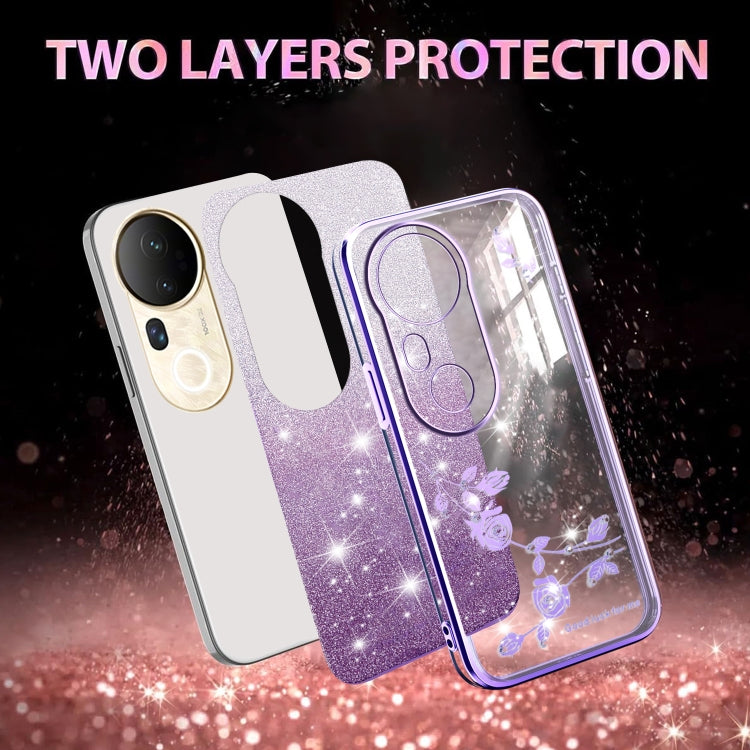 For vivo S20 Pro Gradient Glitter Flower All-inclusive Phone Case
