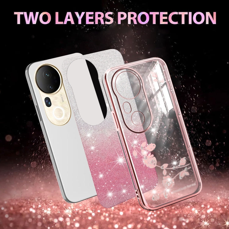 For vivo S20 Pro Gradient Glitter Flower All-inclusive Phone Case