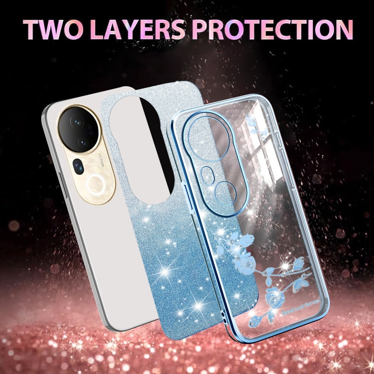 For vivo S20 Pro Gradient Glitter Flower All-inclusive Phone Case
