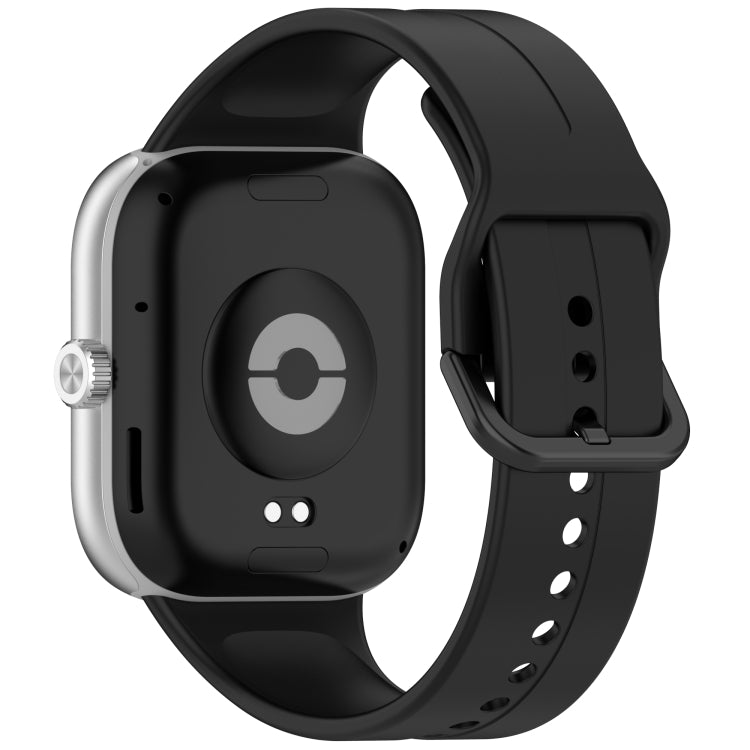 For Redmi Watch 5 eSIM Solid Color Black Buckle Quick Release Silicone Watch Band