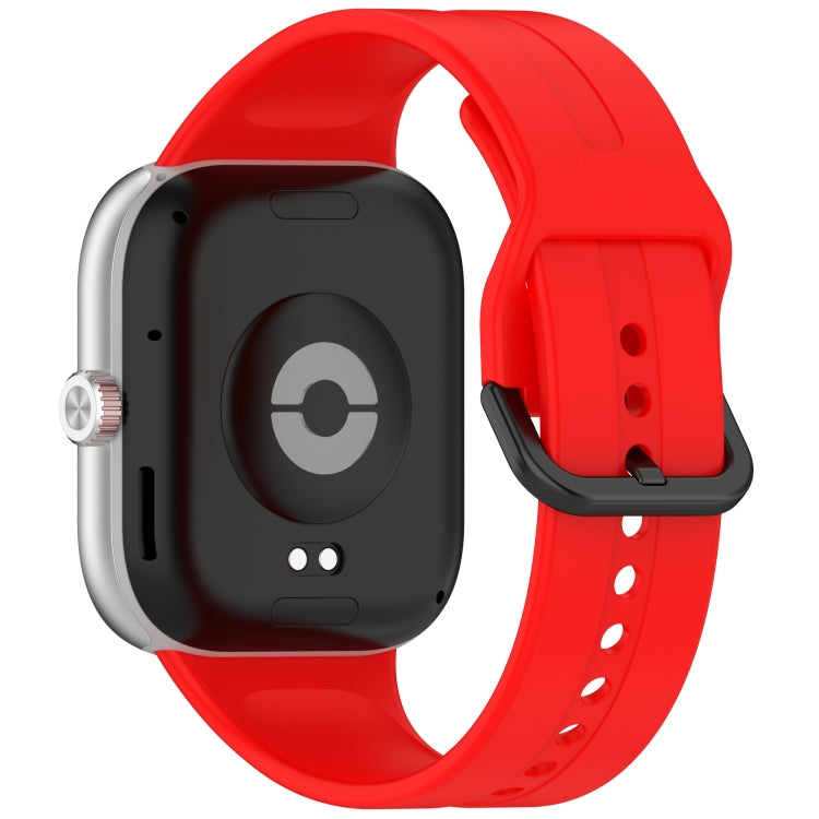 For Redmi Watch 5 eSIM Solid Color Black Buckle Quick Release Silicone Watch Band