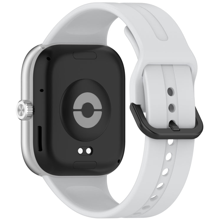 For Redmi Watch 5 eSIM Solid Color Black Buckle Quick Release Silicone Watch Band