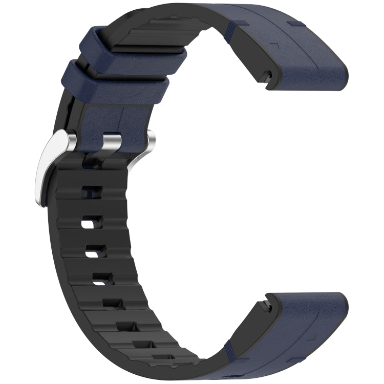 For Garmin Fenix 8 AMOLED 43mm Quick Release Buckle 20mm Silicone Leather Watch Band