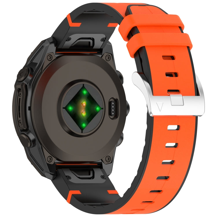 For Garmin  Fenix 8 AMOLED 51mm Quick Release Buckle 26mm Silicone Leather Watch Band
