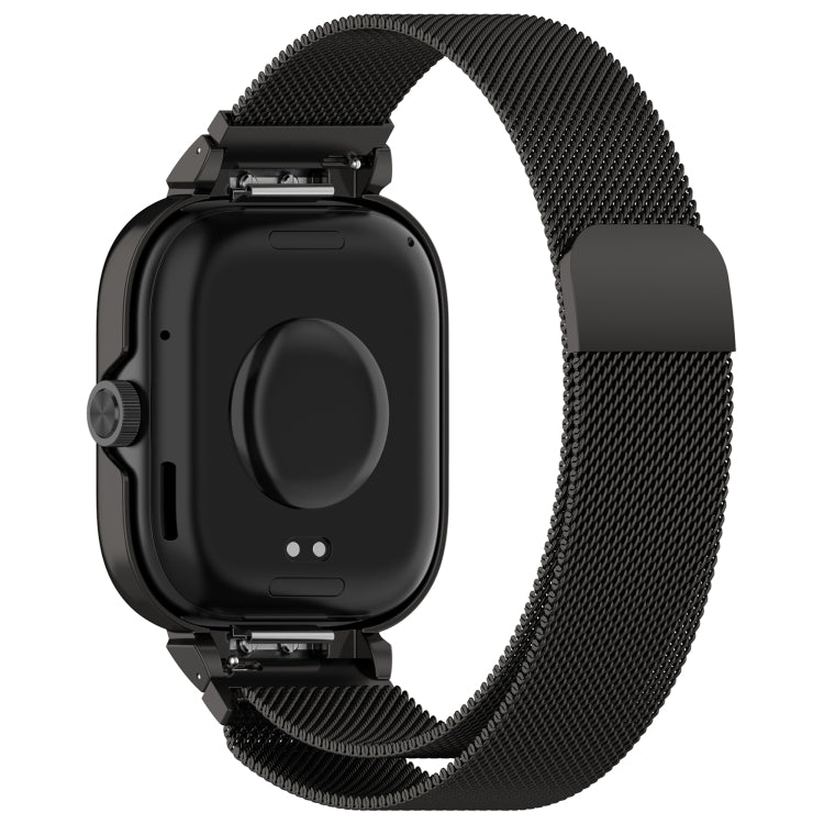 For Redmi Watch 5 Metal Frame Watch Case Integrated Milan Magnetic Steel Mesh Watch Band