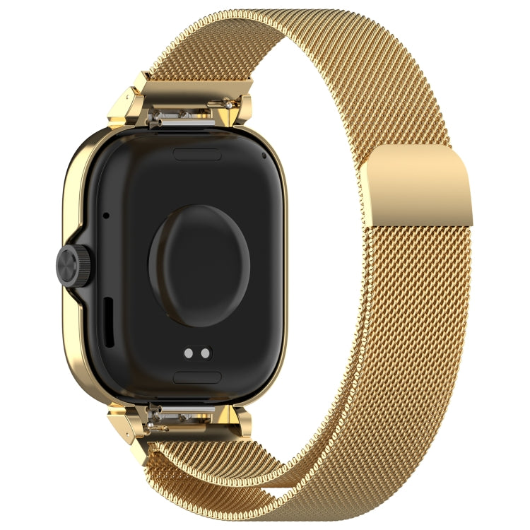 For Redmi Watch 5 Metal Frame Watch Case Integrated Milan Magnetic Steel Mesh Watch Band
