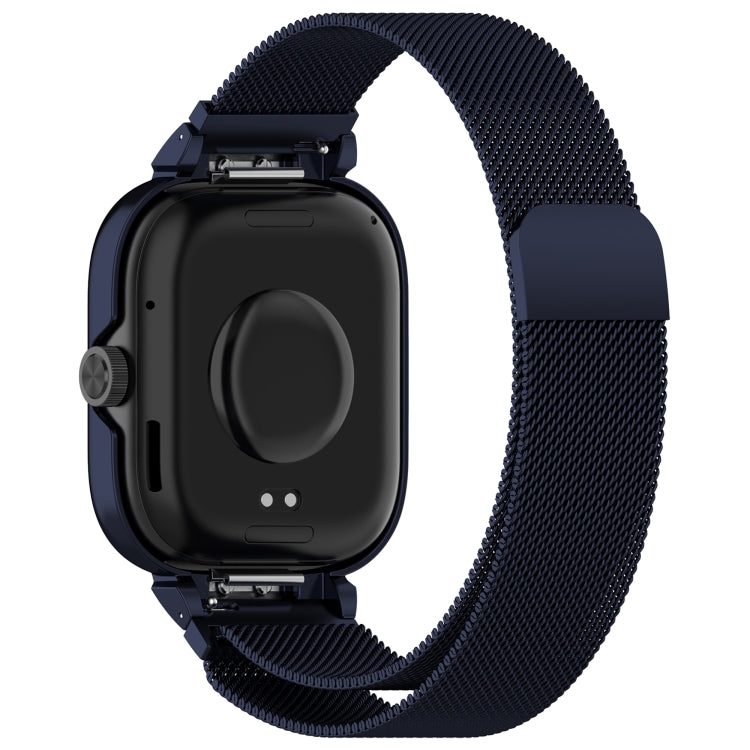 For Redmi Watch 5 Metal Frame Watch Case Integrated Milan Magnetic Steel Mesh Watch Band