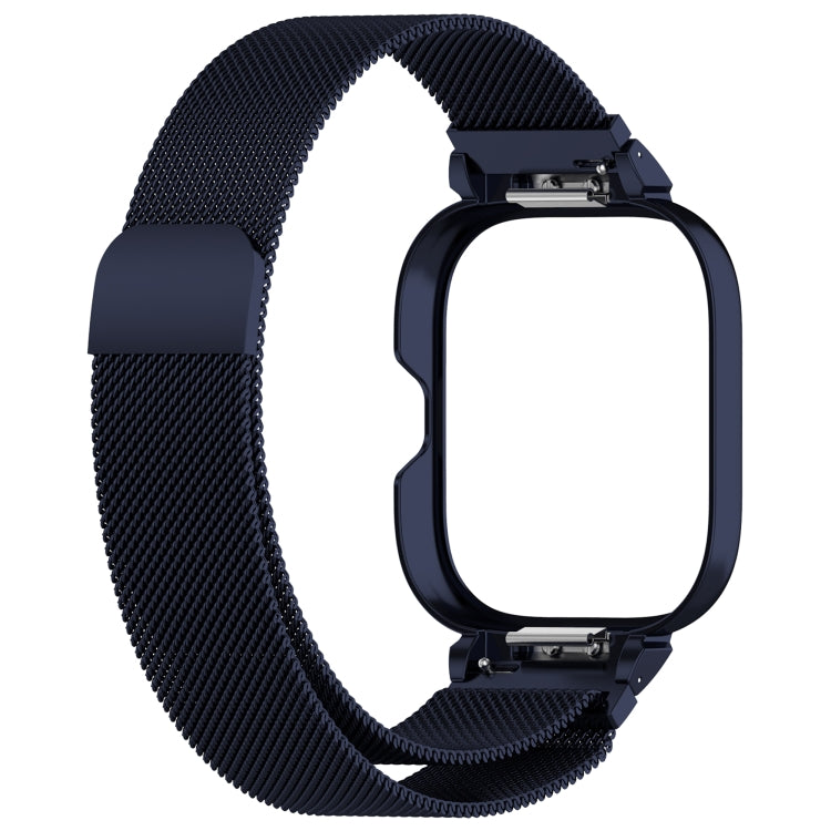For Redmi Watch 5 Metal Frame Watch Case Integrated Milan Magnetic Steel Mesh Watch Band