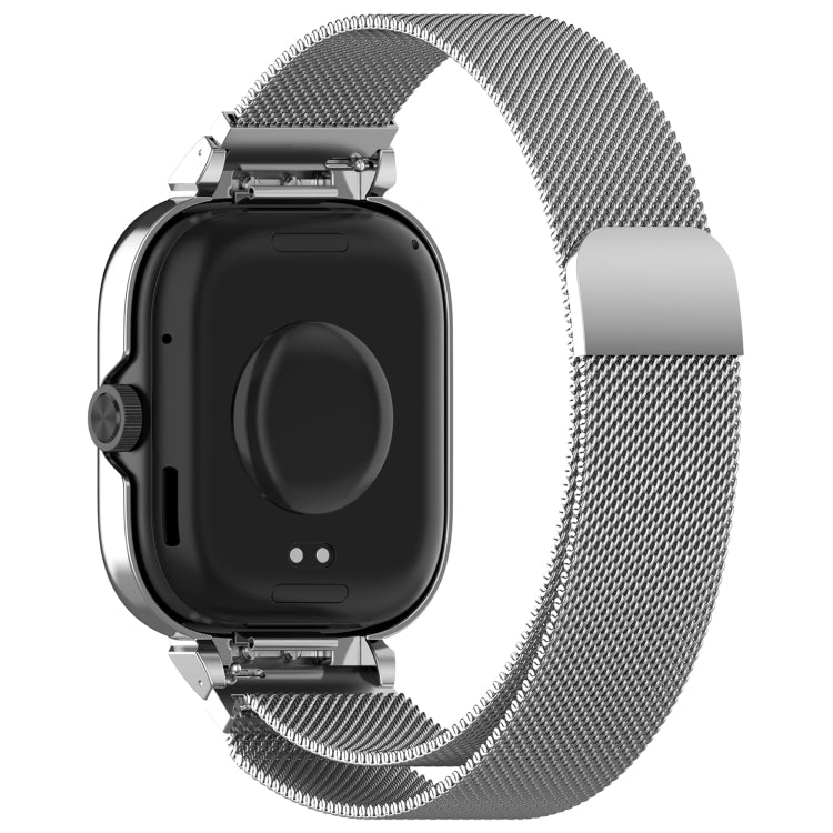 For Redmi Watch 5 Metal Frame Watch Case Integrated Milan Magnetic Steel Mesh Watch Band